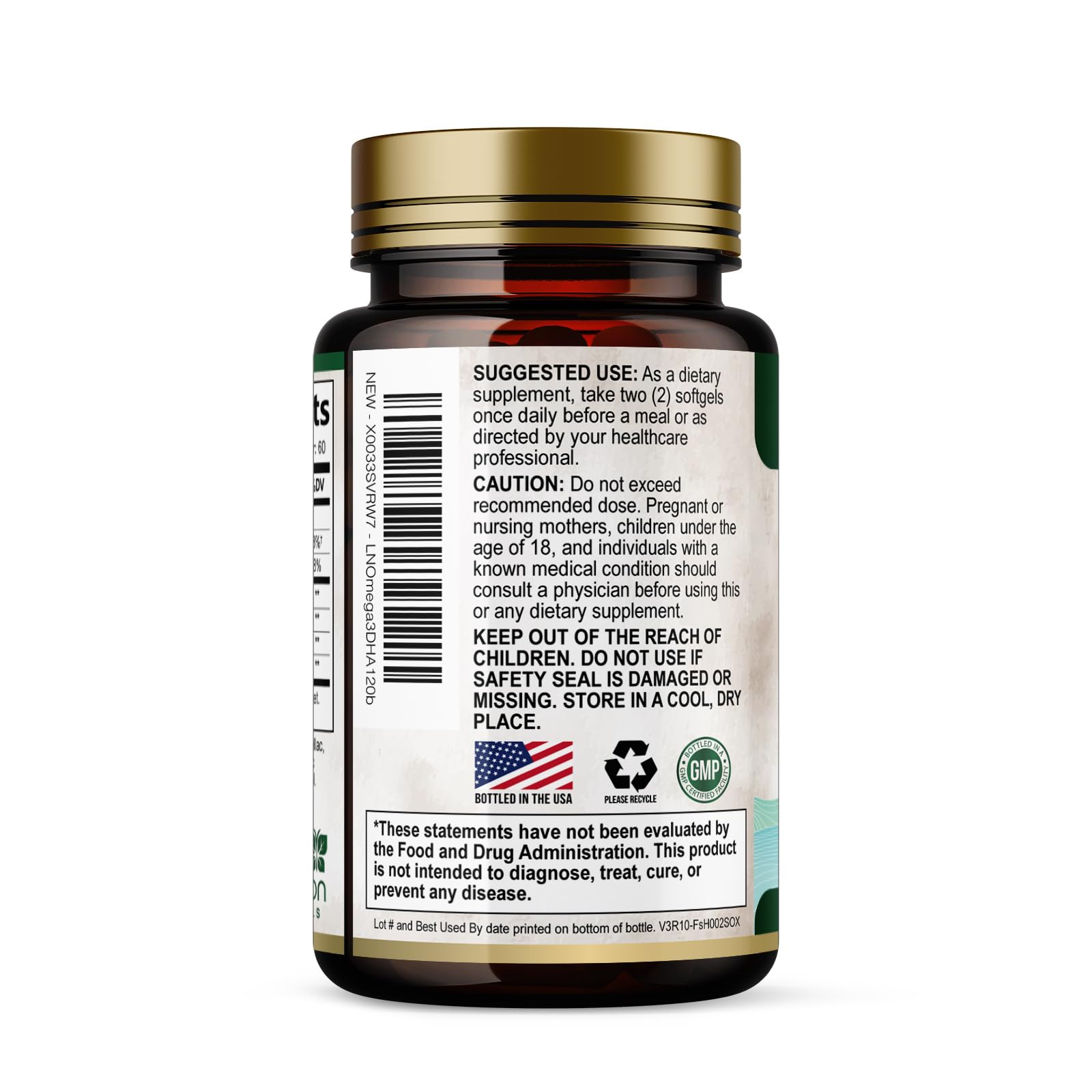 Health Nutrition Naturals certificados visibles que indican controles de pureza
