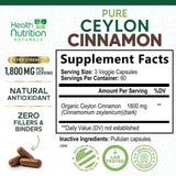 Cápsulas de Ceylon Cinnamon detalle de cápsula mostrando pureza y facilidad