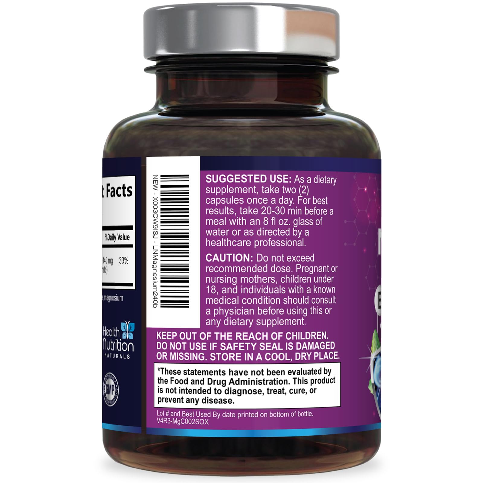 Health Nutrition Naturals frasco en cocina saludable mostrando uso diario