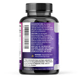 Health Nutrition Naturals frasco junto a alimentos saludables para contexto