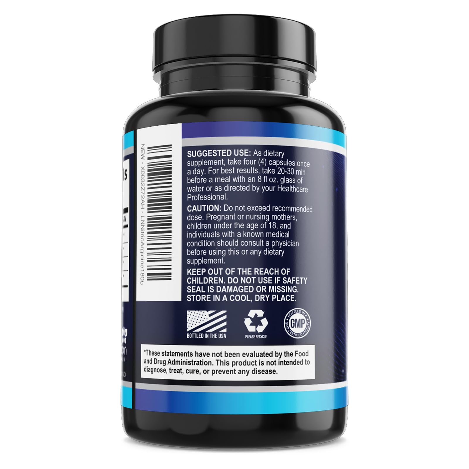 Health Nutrition Naturals sello cGMP en etiqueta, garantía de calidad