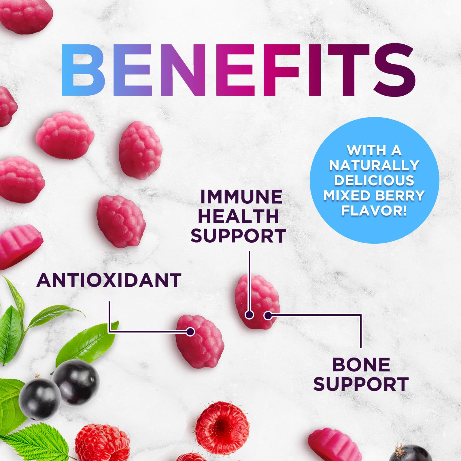 Health Nutrition Naturals etiqueta con ingredientes y beneficio, información visible