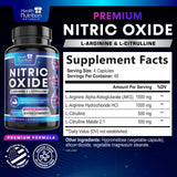 Health Nutrition Naturals etiqueta nutricional detallada con cantidades por porción y transparencia