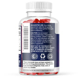 Health Nutrition Naturals gomitas junto a frambuesas naturales para sugerir sabor