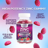 Health Nutrition Naturals frasco abierto con 120 gomitas para suministro prolongado