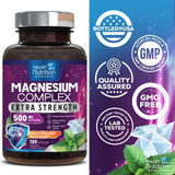 Health Nutrition Naturals ingredientes activos ilustrando las cuatro formas de magnesio