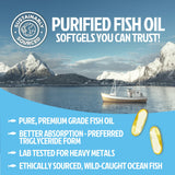 Health Nutrition Naturals representación de pescado salvaje indicando origen marino puro