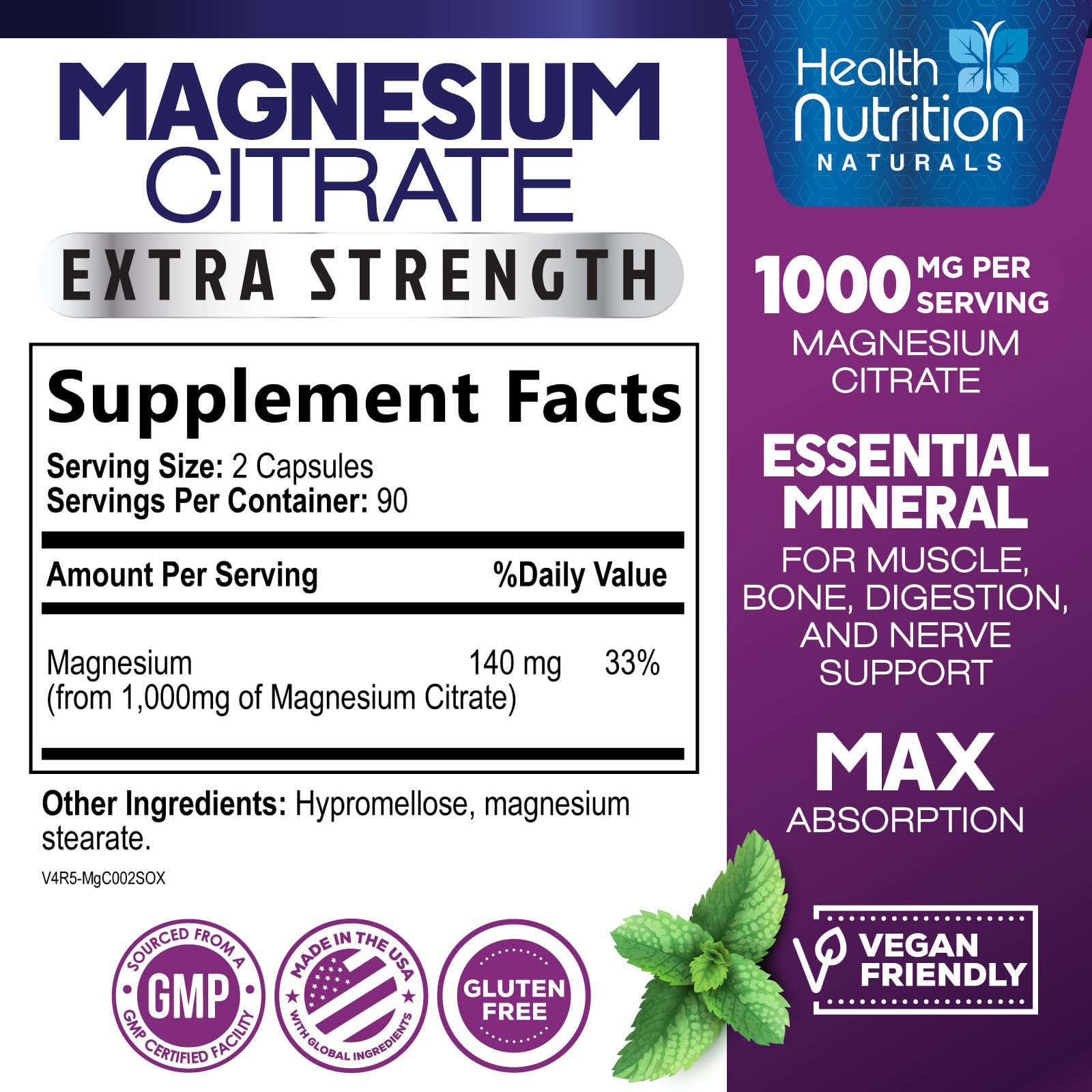 Health Nutrition Naturals close-up de cápsulas, muestra calidad y fácil ingestión
