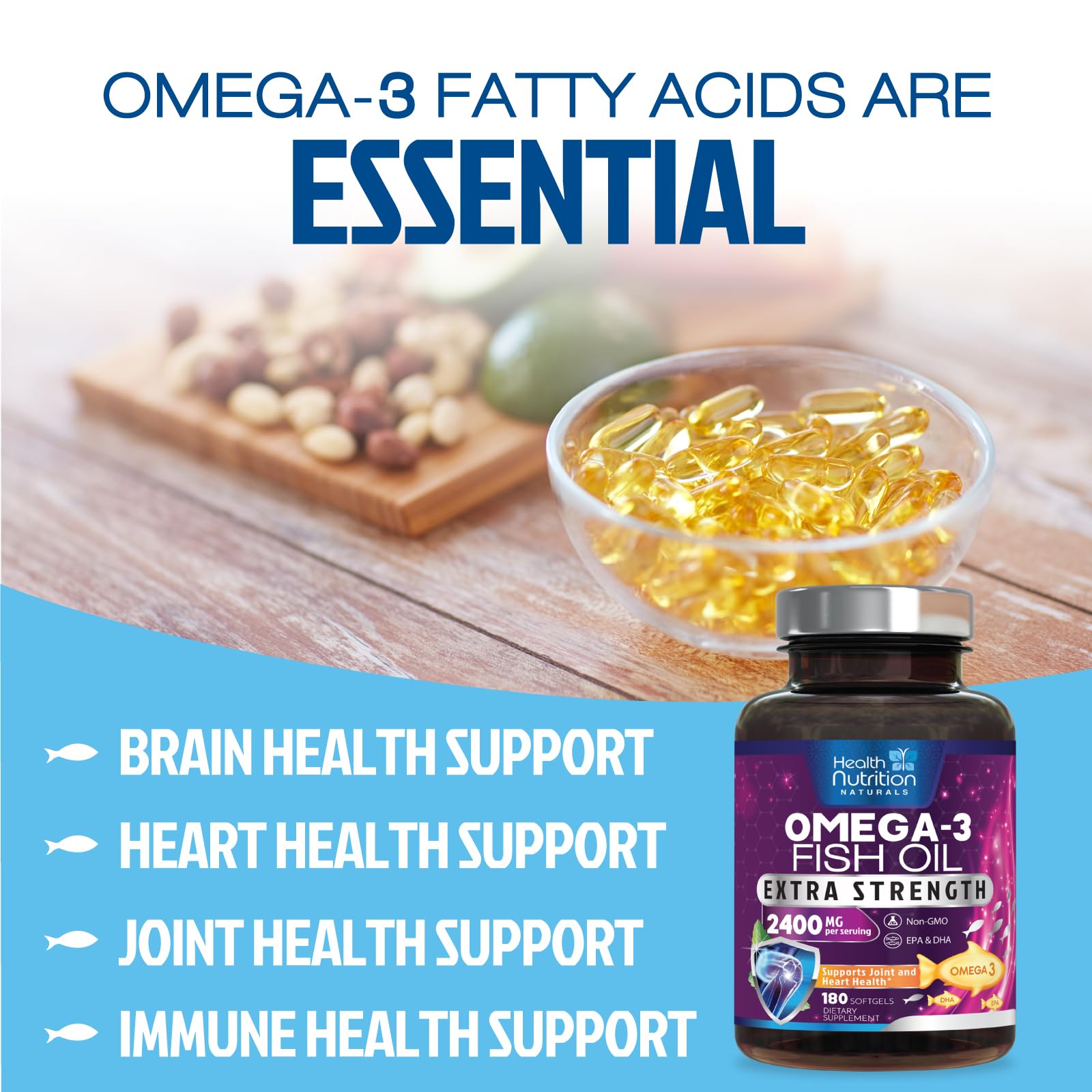Health Nutrition Naturals imagen de pescado salvaje indicando origen puro