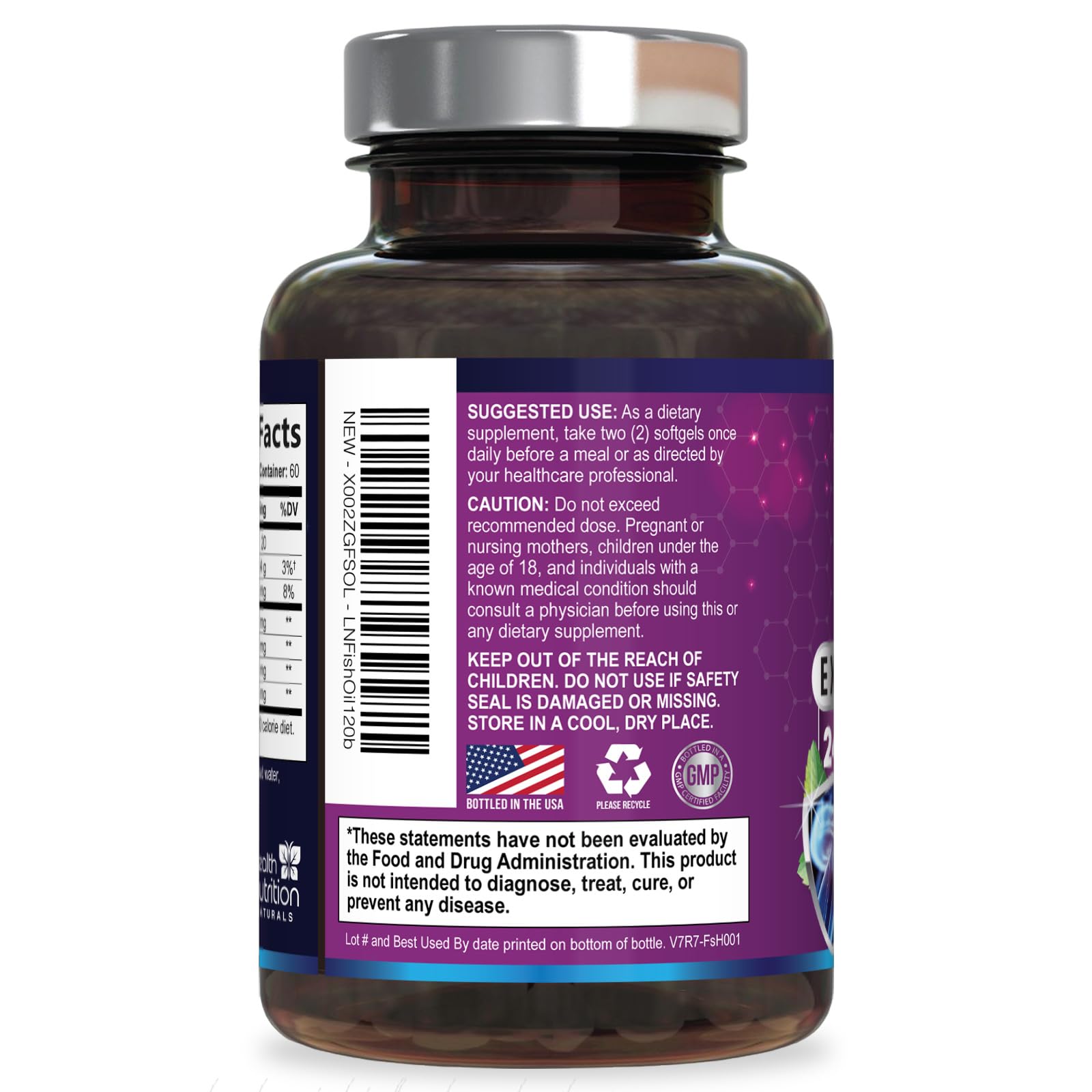 Health Nutrition Naturals cápsulas junto a desayuno representando integración cotidiana