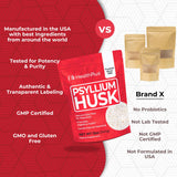 Health Plus comparación de tamaño en mano para visualizar 12 oz