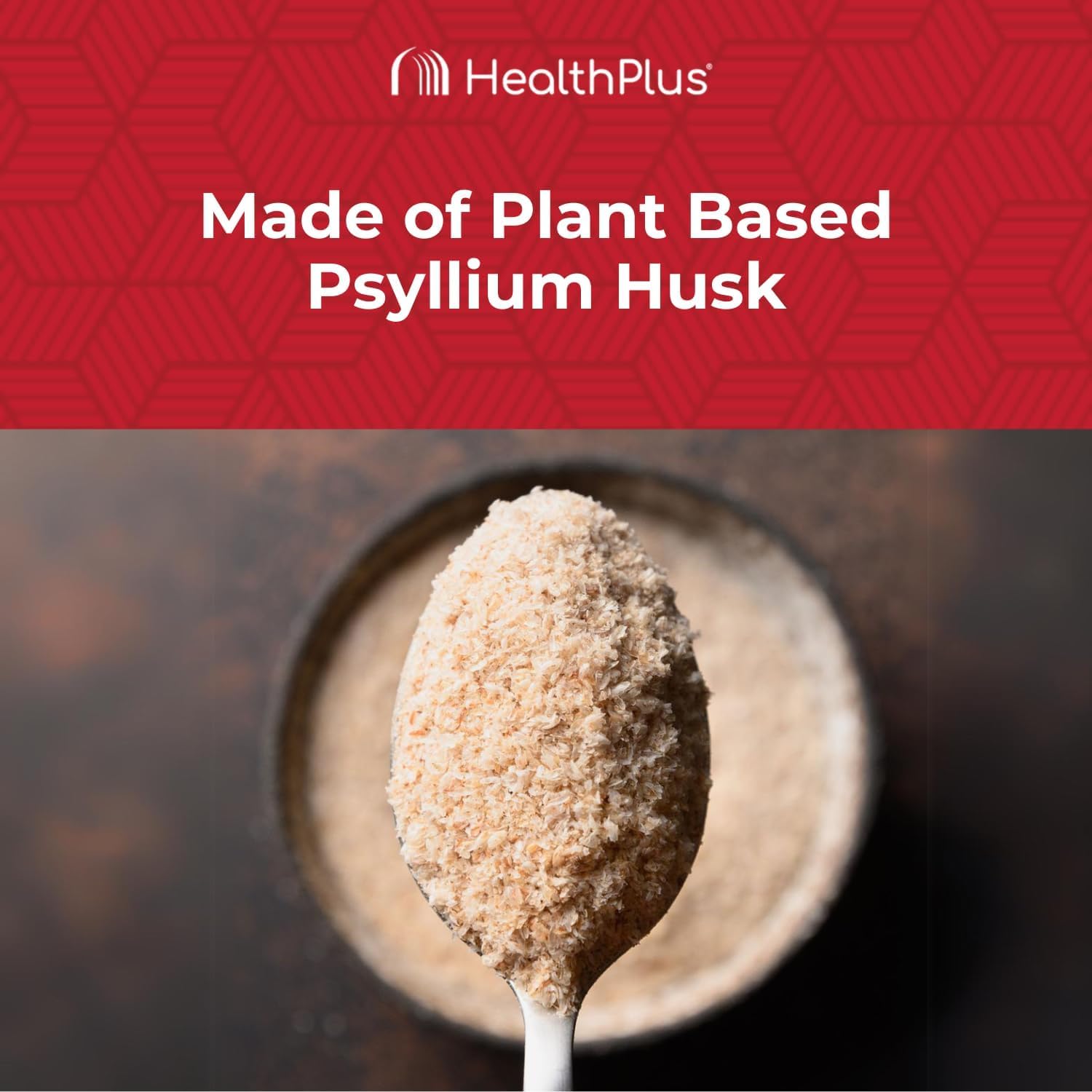 Health Plus cucharada con polvo medido lista para disolver