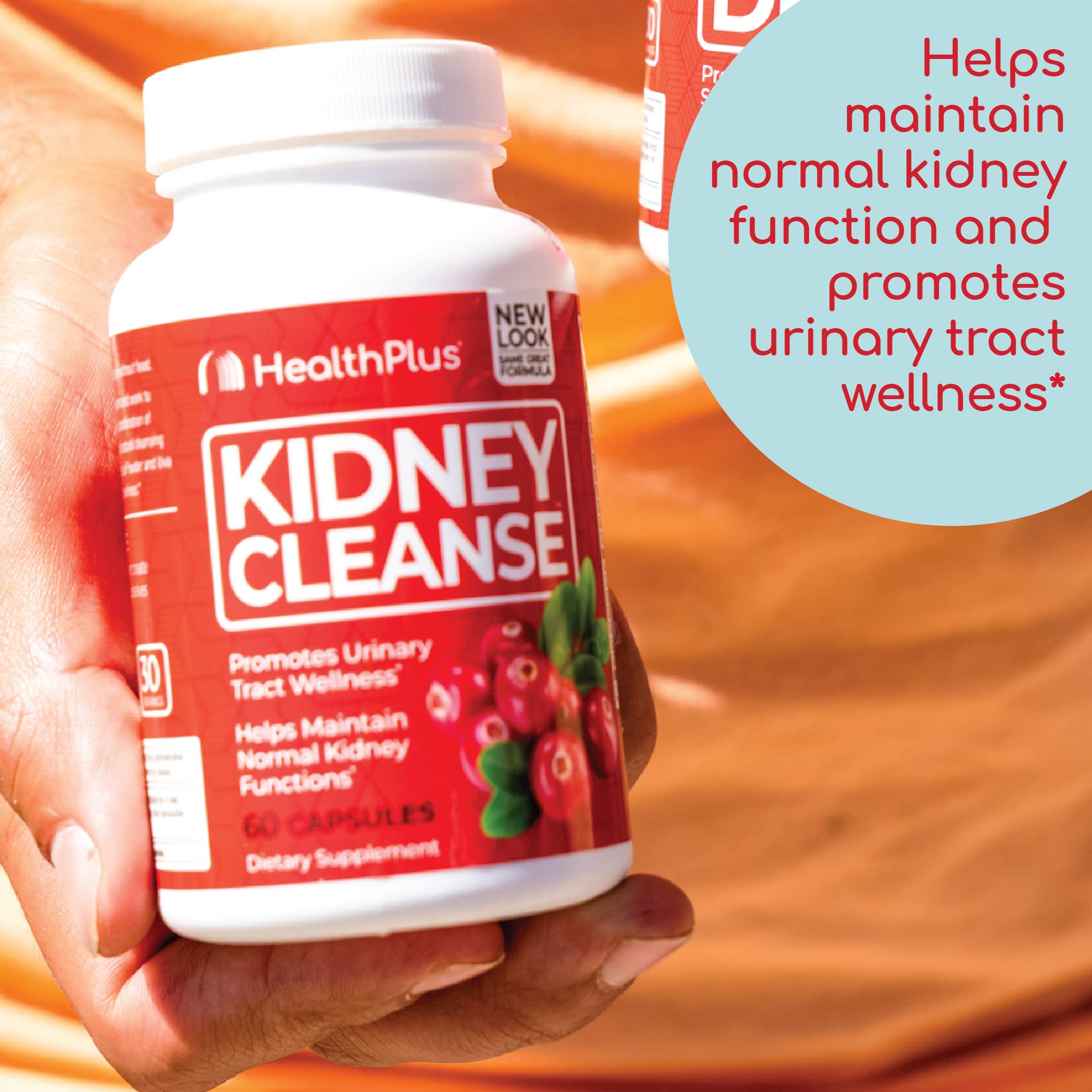 Health Plus frasco en entorno de cocina saludable, beneficio integración en rutina