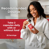 Health Plus etiqueta con lista de ingredientes y beneficios antioxidantes