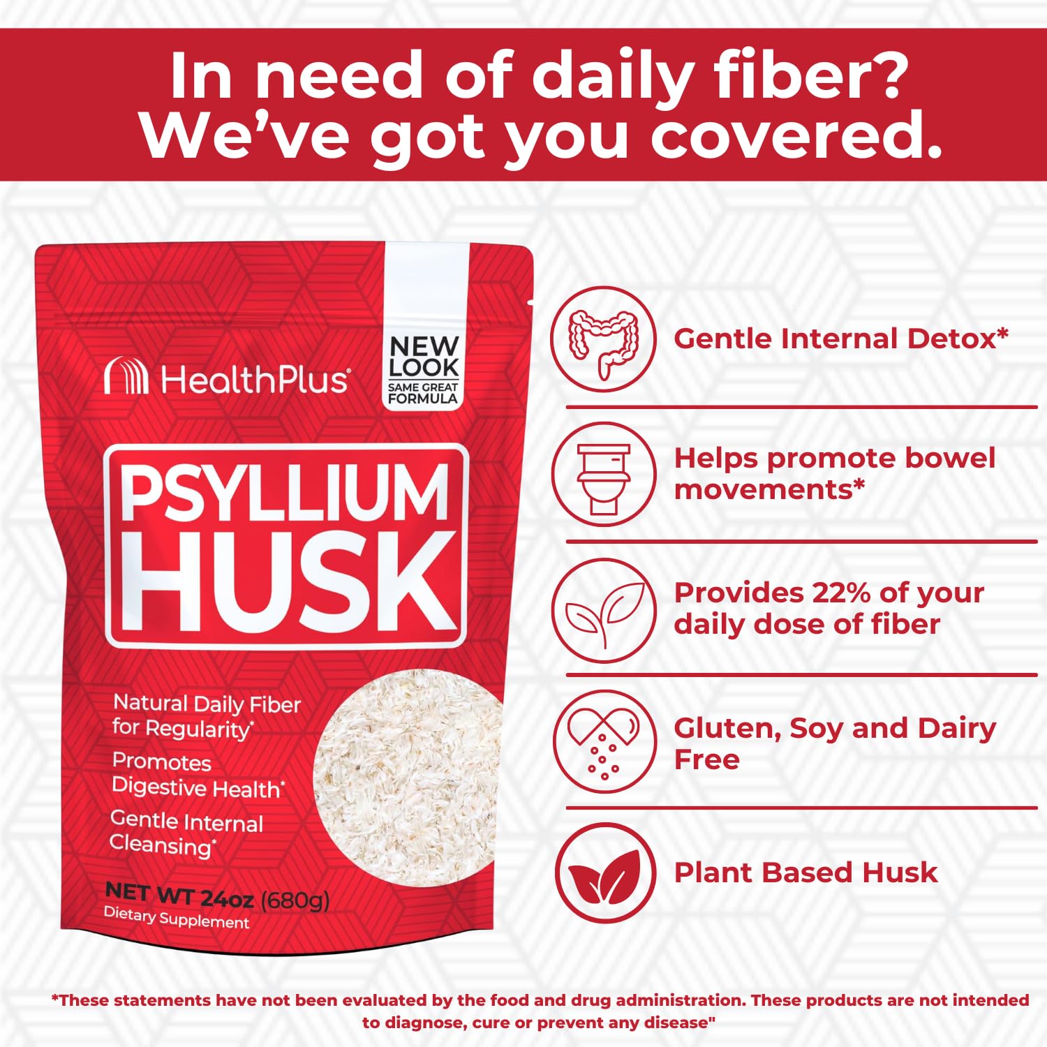 Health Plus cuchara medidora con psyllium, beneficio dosificación precisa