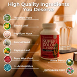 Health Plus ingredientes naturales psyllium y senna mostrando origen herbal