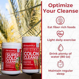 Health Plus polvo mezclado en vaso listo para beber rápidamente