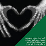 Health Thru Nutrition bote abierto con 360 softgels visibles, beneficio de suministro prolongado