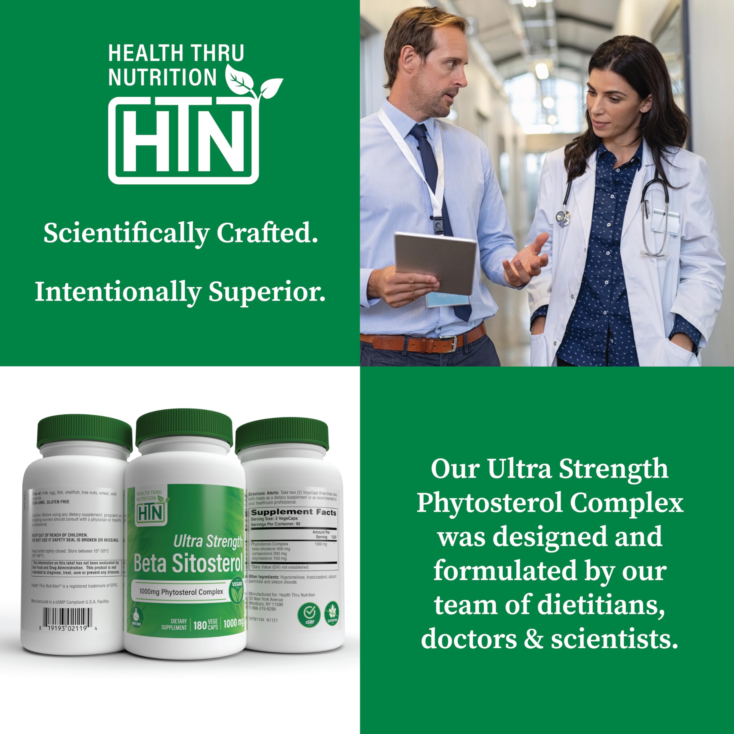 Health Thru Nutrition frasco en cocina mostrando uso diario conveniente