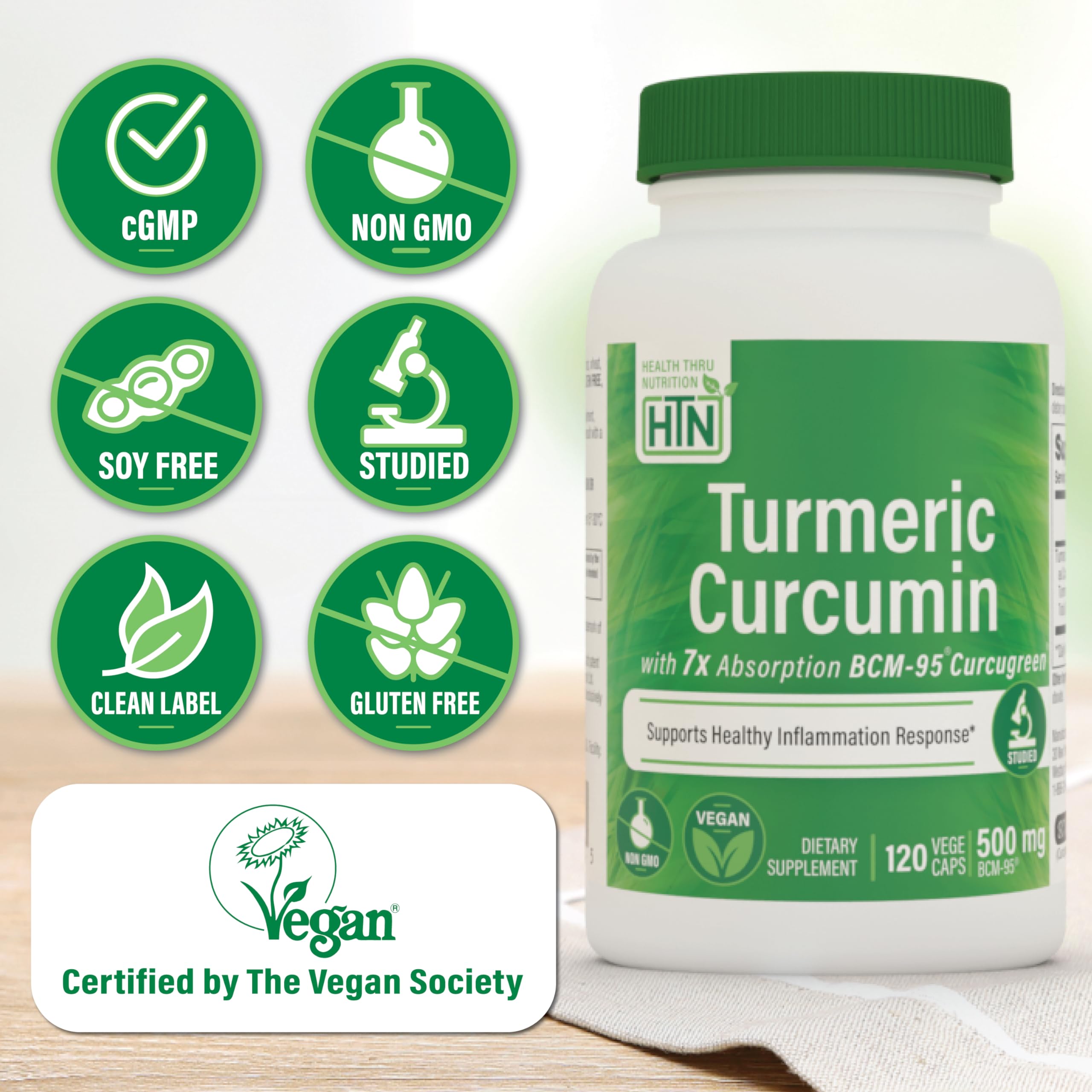 Health Thru Nutrition etiqueta con ingredientes y valores nutricionales visibles