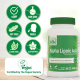 Health Thru Nutrition etiqueta lateral mostrando certificaciones y pureza