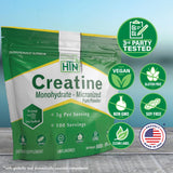Health Thru Nutrition bote abierto con polvo micronizado listo para mezclar