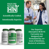 Health Thru Nutrition Curcu-Gel junto a una moneda para comparar tamaño y portaribilidad