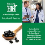 Health Thru Nutrition envase abierto con softgels preparado para uso diario
