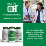 Health Thru Nutrition botella abierta con cápsulas lista para uso diario