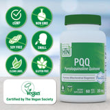 ingrediente PureQQ en polvo representado junto a fruta, Health Thru Nutrition destacando pureza