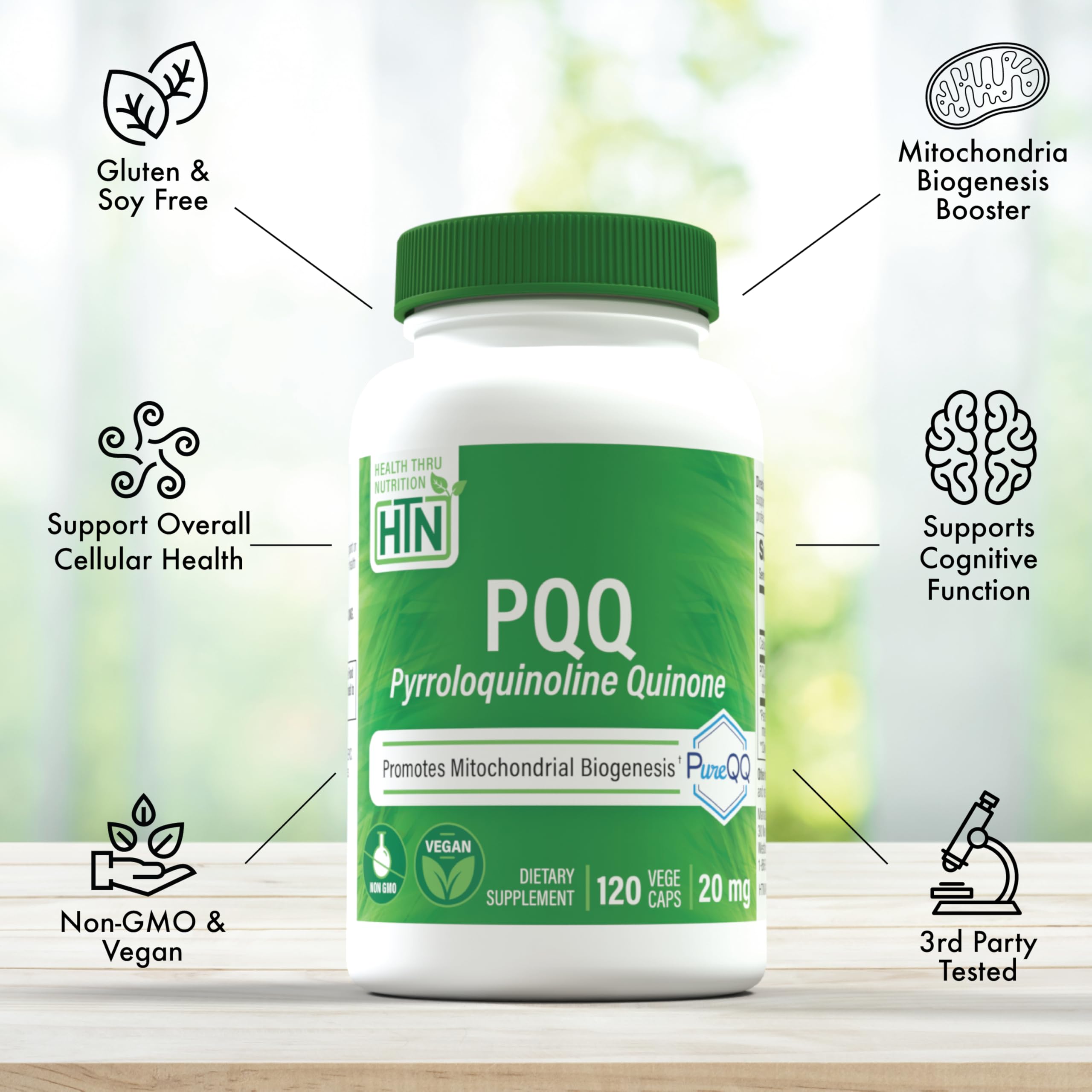 Health Thru Nutrition primer plano de cápsula mostrando formulación pura