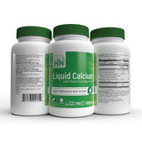 Health Thru Nutrition botella junto a vaso lista para tomar en casa