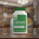 Health Thru Nutrition softgels en mano para comparar tamaño y dosificación, beneficio de escala clara