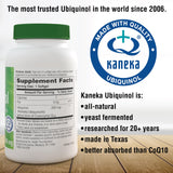 Health Thru Nutrition etiqueta destacando Kaneka QH y pruebas por terceros