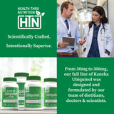 Health Thru Nutrition Kaneka QH etiqueta indicando ingrediente estudiado y calidad
