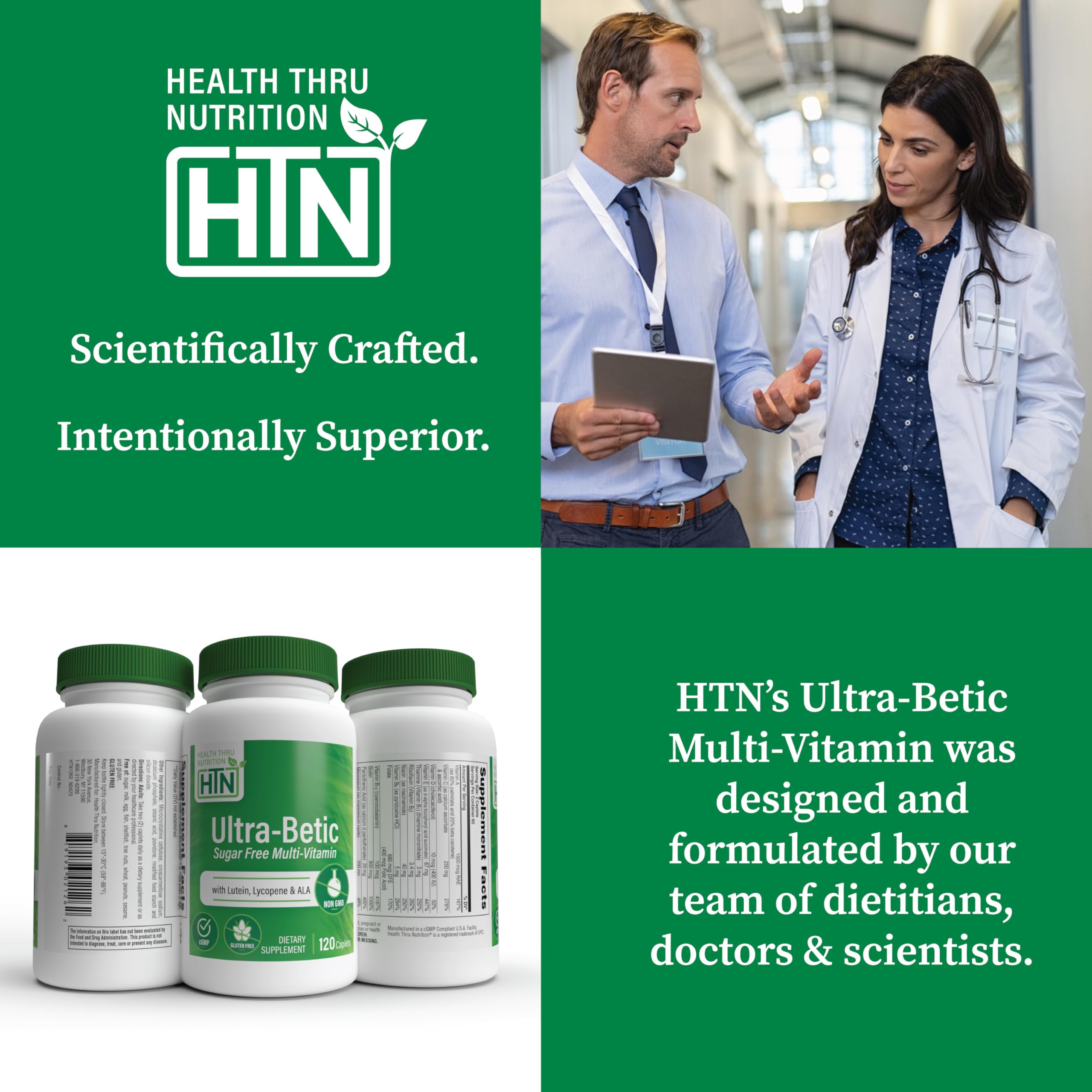 Health Thru Nutrition mano sosteniendo cápsula Ultra-Betic facilidad de uso