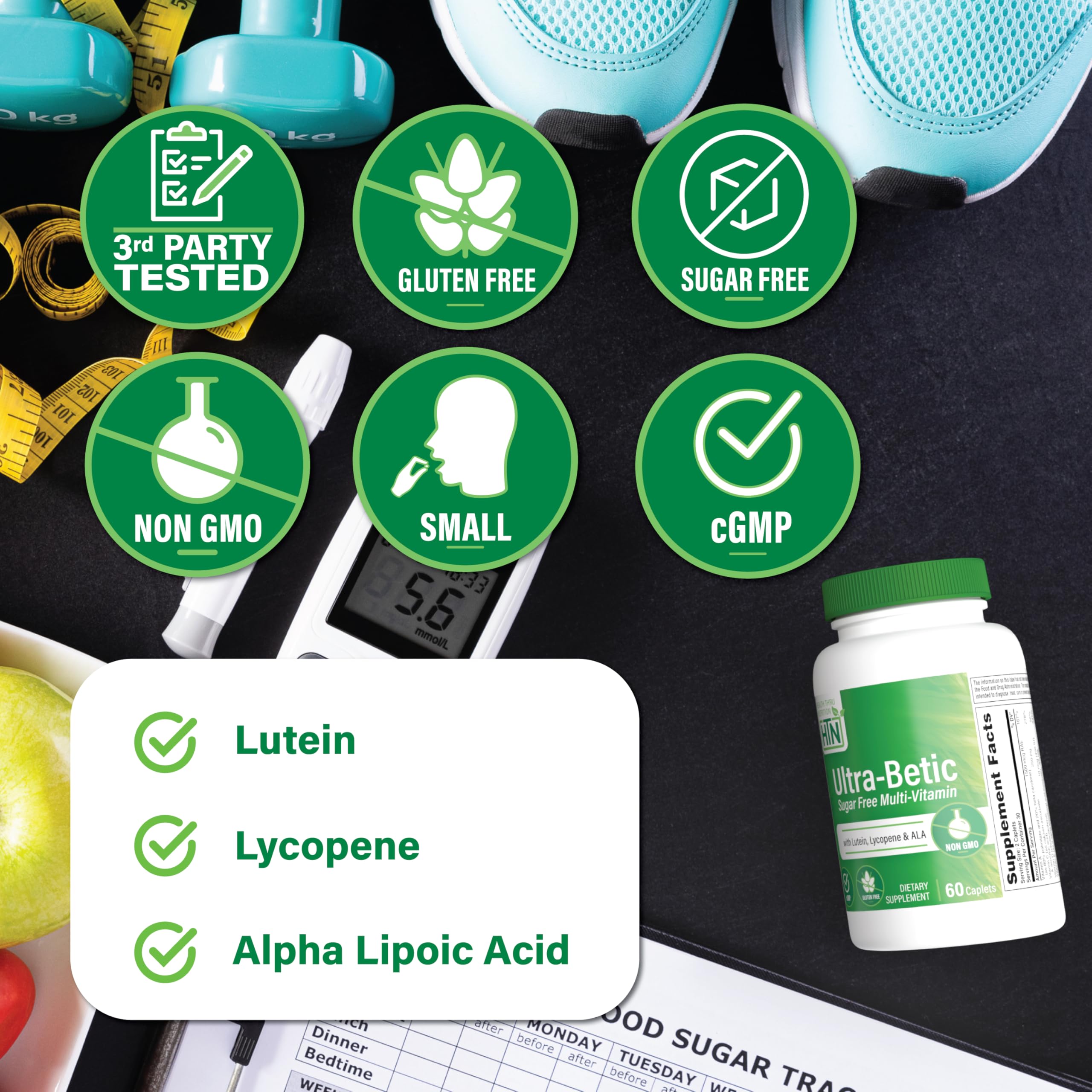 Health Thru Nutrition etiqueta nutricional Ultra-Betic mostrando ingredientes
