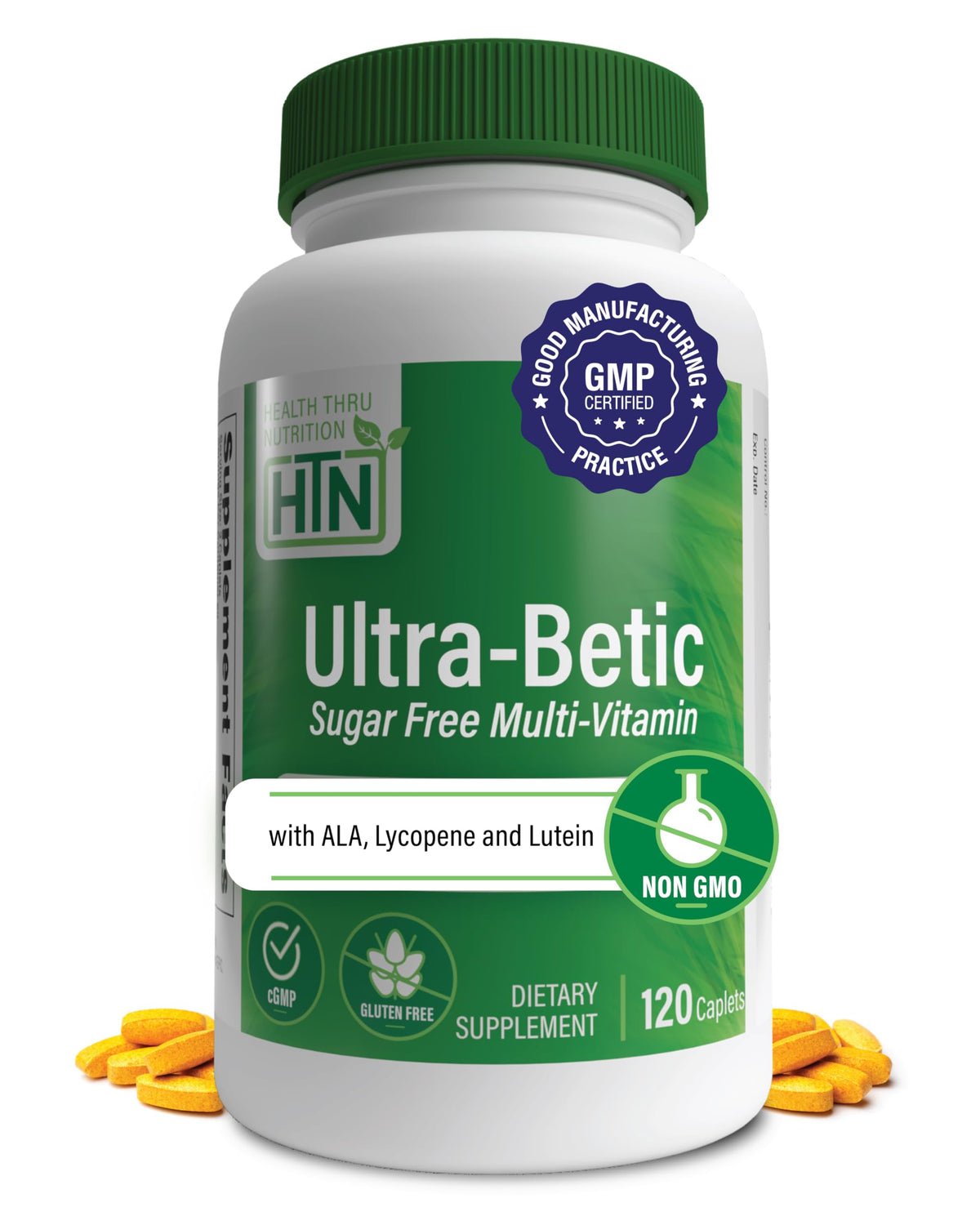 Health Thru Nutrition frasco Ultra-Betic al frente con etiqueta clara