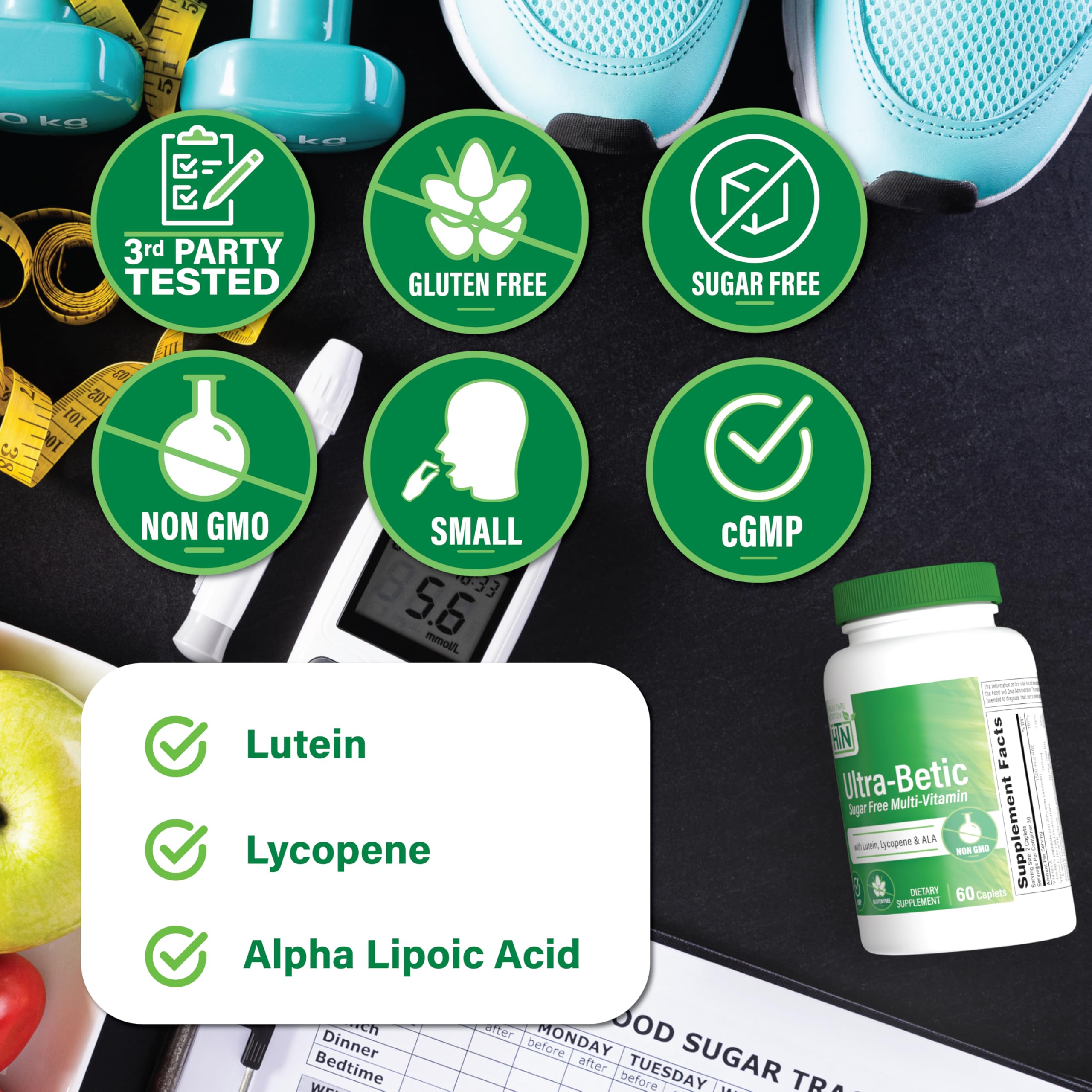 Health Thru Nutrition Ultra-Betic detalle de textura, imagen que enfatiza calidad y pureza