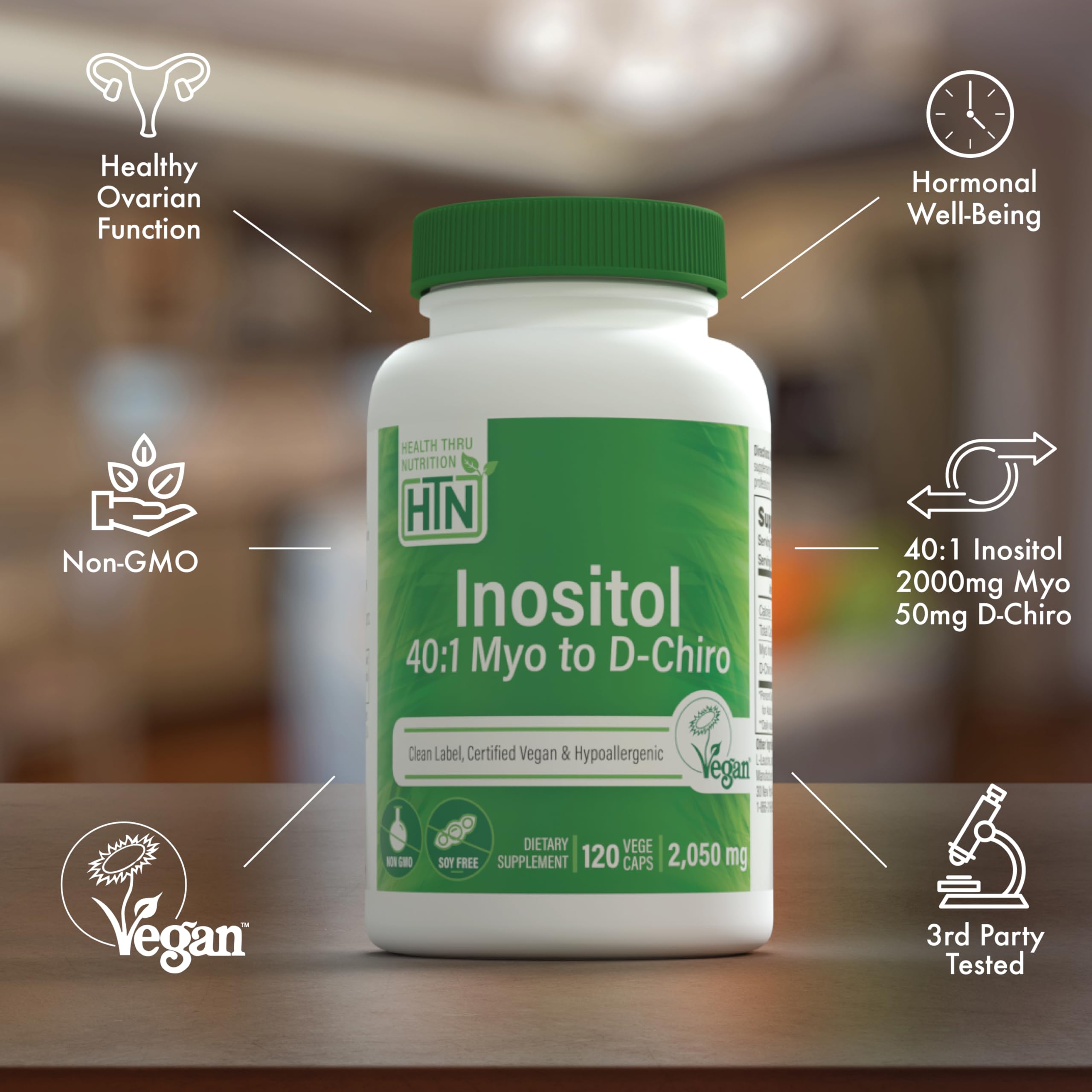 Health Thru Nutrition cápsulas en mano para comparar tamaño y dosis práctica