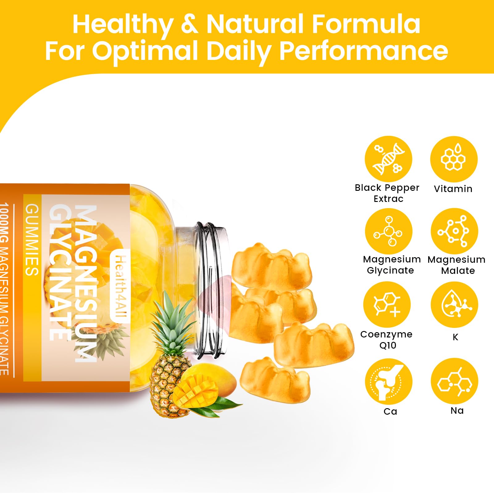Health4All gominola en mano para comparar tamaño y dosificación