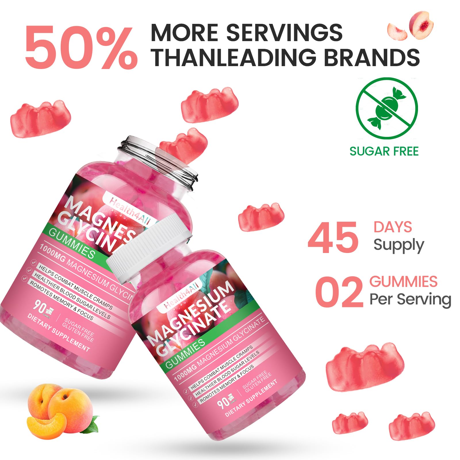 Health4All gomita en mano comparada con una moneda para tamaño real