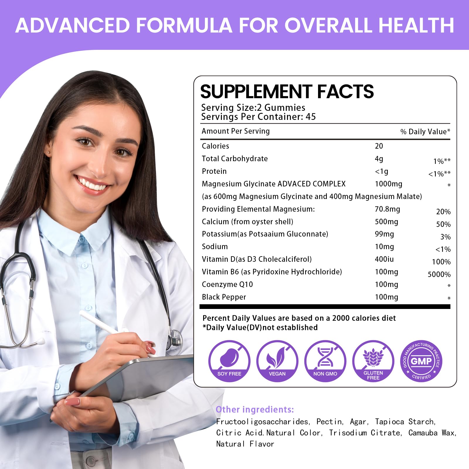 Health4All gomitas en mano para mostrar tamaño y fácil dosificación