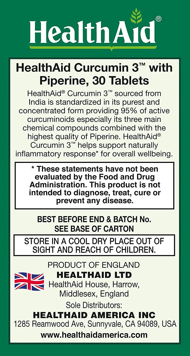 HealthAid Curcumin Complex primer plano de cápsula, muestra pureza y textura
