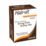 HealthAid envase frontal mostrando cápsulas y beneficios para cabello