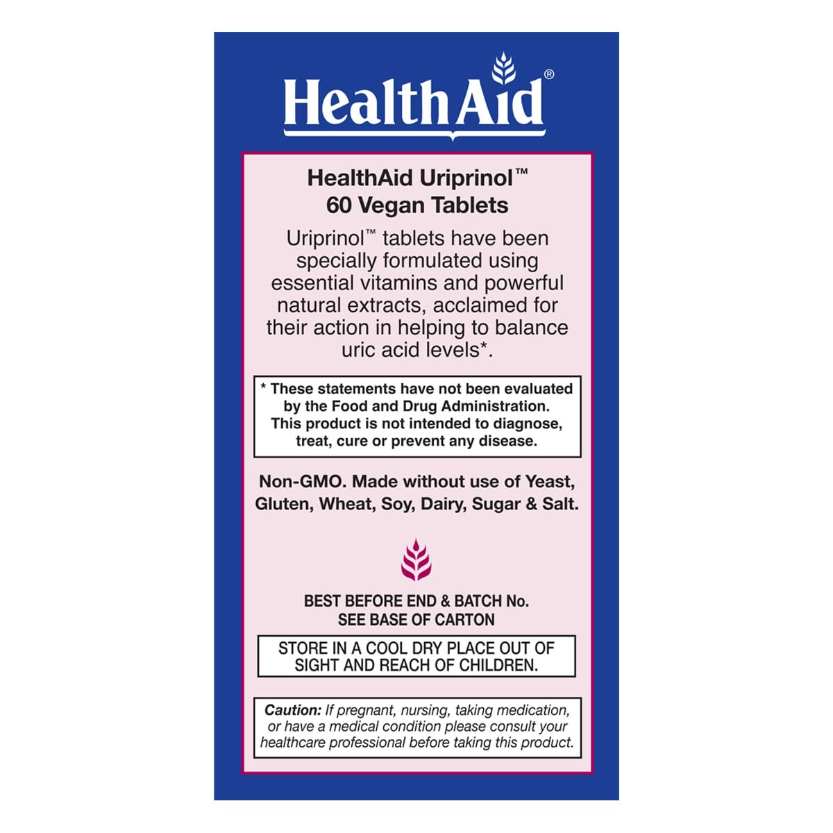 HealthAid Uriprinol extracto en textura polvorienta indicando concentración antioxidante