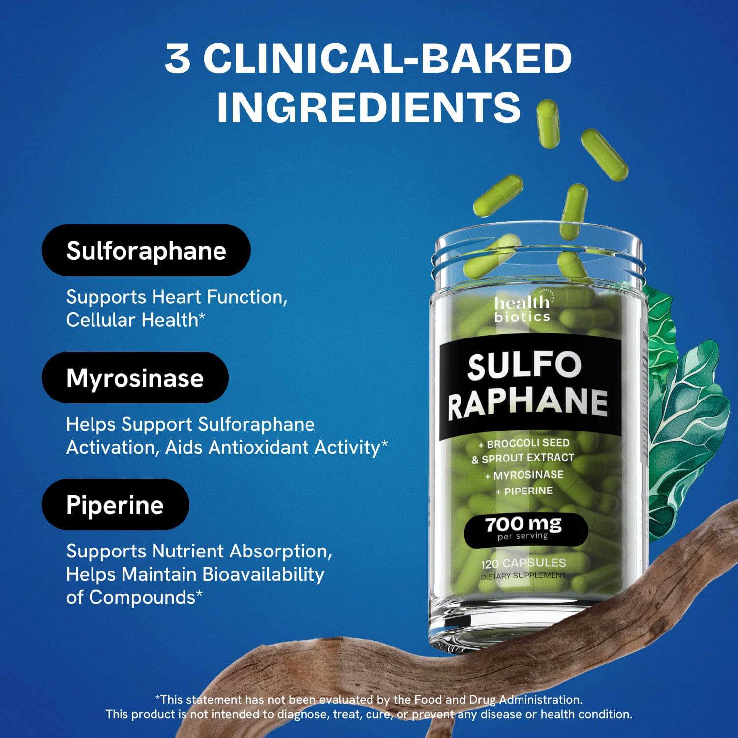 Healthbiotics etiqueta nutricional con ingredientes y certificación orgánica