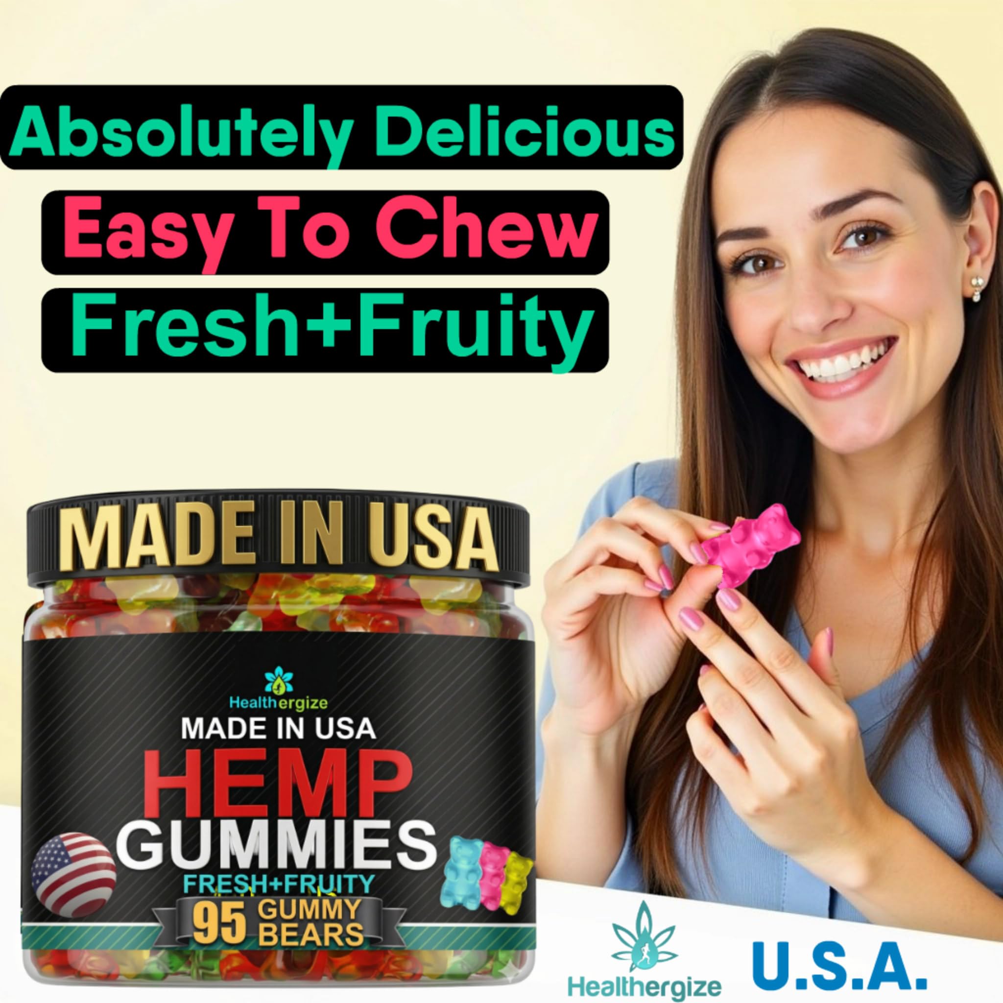 Healthergize surtido de sabores destacando variedad frutal sin amargor