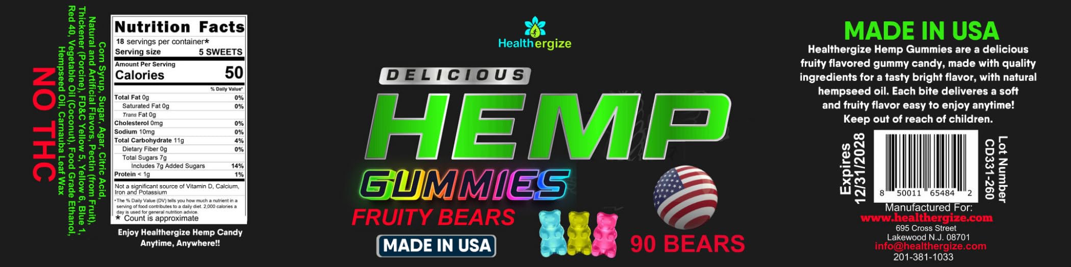 Healthergize escena nocturna con gomitas en velador para relajación