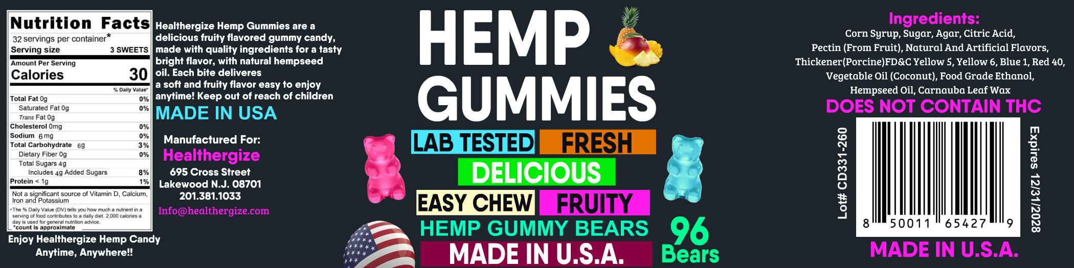 Healthergize escena de estilo de vida relajado con gomitas en mesita de noche